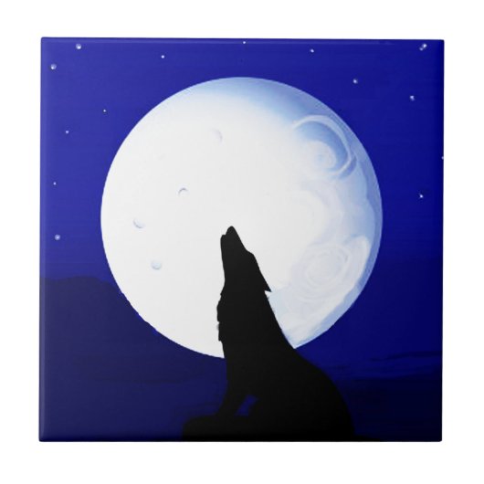 Howlin Coyote - Tucson Arizona Tegeltje (Voorkant)