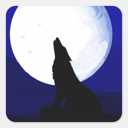 Howlin Coyote - Tucson Arizona Vierkante Sticker (Voorkant)