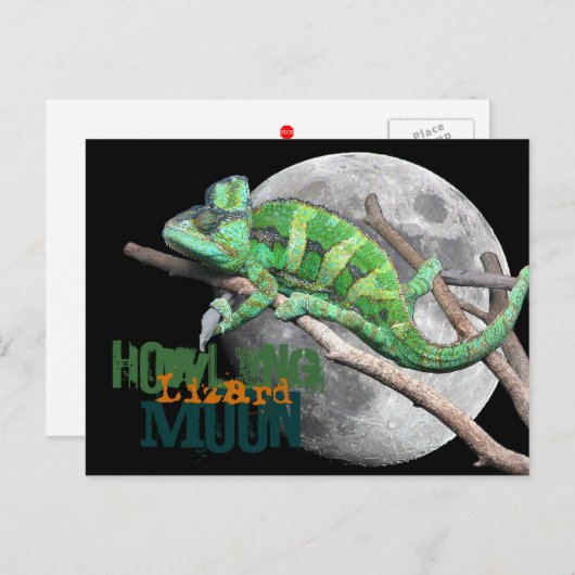 Howlin Lizard Moon Briefkaart (Voorkant / Achterkant)