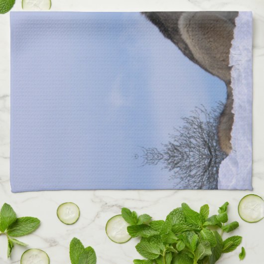 Howling Alaskan Timber Wolf Theedoek (Gevouwen)