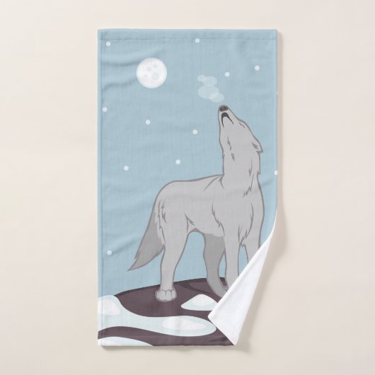 Howling Arctic Wolf Bad Handdoek (Handdoek)