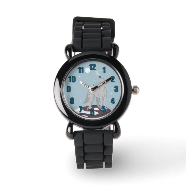 Howling Arctic Wolf Horloge (Voorkant)