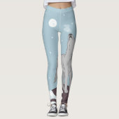 Howling Arctic Wolf Leggings (Voorkant)