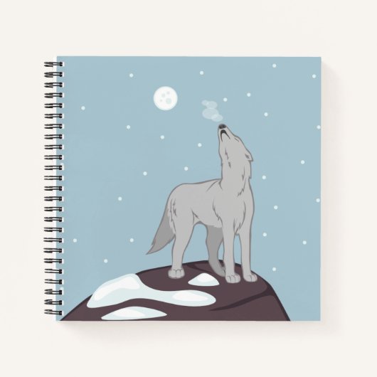 Howling Arctic Wolf Notitieboek (Voorkant)