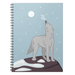 Howling Arctic Wolf Notitieboek