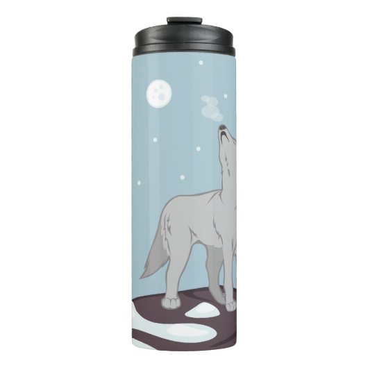 Howling Arctic Wolf Thermosbeker (Voorkant)