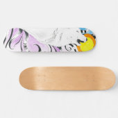 Howling Arctic Wolf Tribal Moon Persoonlijk Skateboard (Horizontaal)