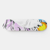 Howling Arctic Wolf Tribal Moon Persoonlijk Skateboard (Horizontaal)