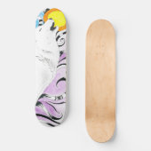 Howling Arctic Wolf Tribal Moon Persoonlijk Skateboard (Voorkant)