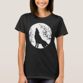 Howling At The Moon Wolves Goth Gothic Wolf 1 T-shirt (Voorkant)