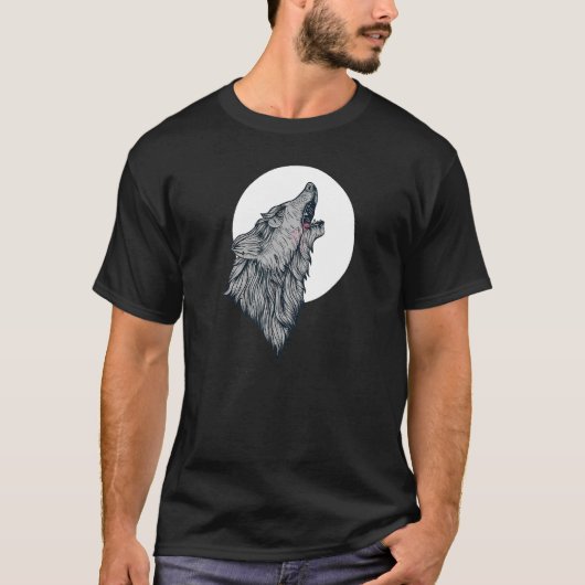 Howling At The Moon Wolves Wolf 5 T-shirt (Voorkant)