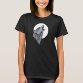 Howling At The Moon Wolves Wolf 5 T-shirt (Voorkant)