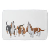 Howling Basset Hound Dogs Bath Mat (Voorkant)