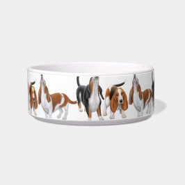 Howling Basset Hound Dogs Bowls Voerbakje