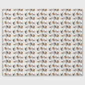 Howling Basset Hound Dogs Gift Wrap Cadeaupapier (Vlak)