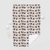 Howling Basset Hound Dogs Golf Towel Golfhanddoek (Insitu)