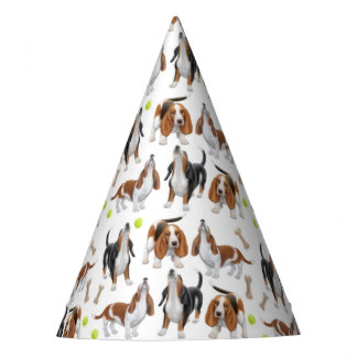 Howling Basset Hound Dogs Party Pet Feesthoedjes