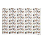 Howling Basset Hound Dogs Pillowcase Kussensloop (Voorkant)