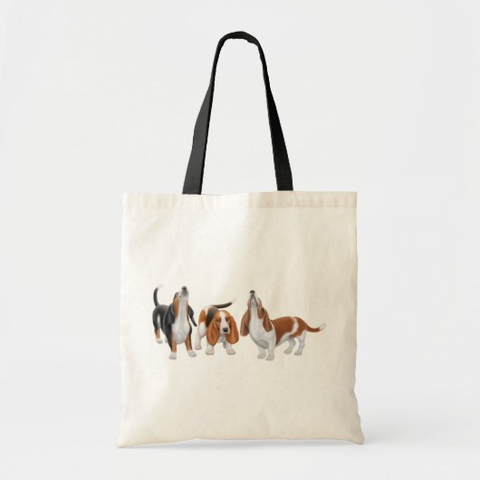 Howling Basset Hounds Bag Tote Bag (Voorkant)