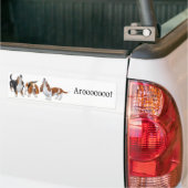 Howling Basset Hounds Bumpersticker (Op Truck)