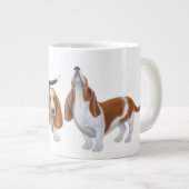 Howling Basset Hounds Grote Koffiekop (Voorkant rechts)