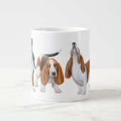 Howling Basset Hounds Grote Koffiekop (Voorkant)