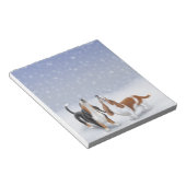 Howling Basset Hounds Winter Snow Notitieblok (Schuin)