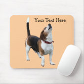 Howling Beagle Cute Dog Mousepad Muismat (Met muis)