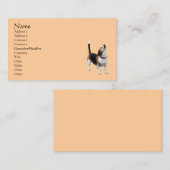 Howling Beagle Dog Animal Visitekaartje (Voorkant / Achterkant)