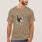 Howling Beagle Dog Funny T-shirt (Voorkant)