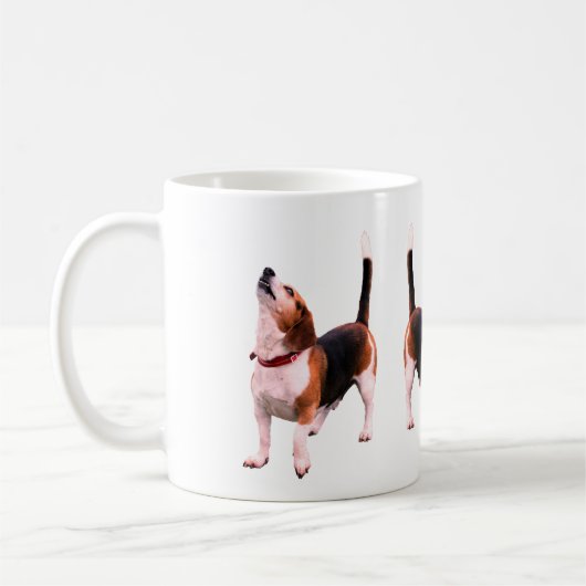 Howling Beagle Hondenliefhebber Persoonlijk Koffiemok (Links)