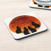 Howling bij de maan bier onderzetter (Linkerzijde)