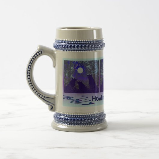 Howling bij de maan bierpul (Links)