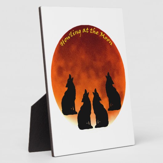 Howling bij de maan fotoplaat (Zijkant)