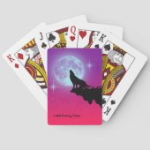 Howling bij de maan pokerkaarten (Achterkant)