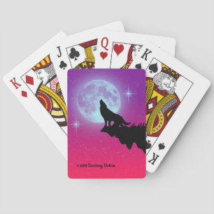 Howling bij de maan pokerkaarten
