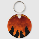 Howling bij de maan sleutelhanger (Voorkant)