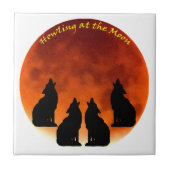 Howling bij de maan tegeltje (Voorkant)