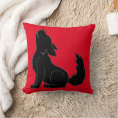 Howling Black Wolf Kussen (Deken)