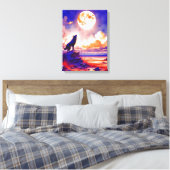 howling canvas afdruk (Insitu (Slaapkamer))