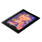 Howling Cosmic Wolves Moon Space Wolf Notitieboek (Linkerzijde)