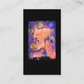 Howling Cosmic Wolves Moon Space Wolf Visitekaartje (Voorkant)