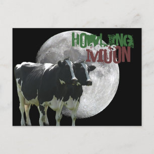Howling Cows Moon Briefkaart
