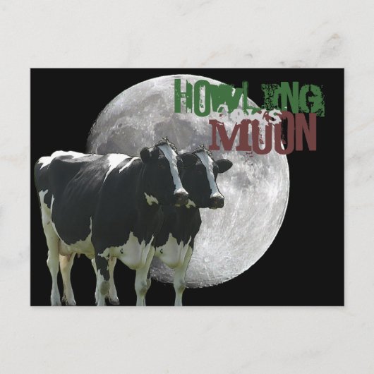 Howling Cows Moon Briefkaart (Voorkant)