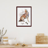 Howling Coyote Animal Natuur Poster (Keuken)