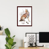 Howling Coyote Animal Natuur Poster (Thuiskantoor)