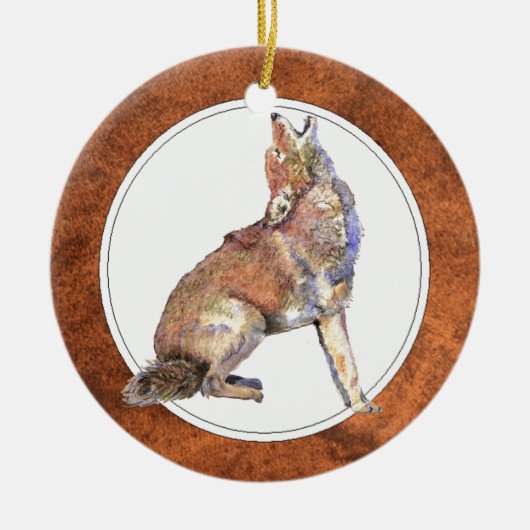 Howling Coyote, Animal, Wildlife Ornament (Voorkant)
