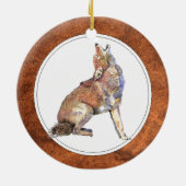 Howling Coyote, Animal, Wildlife Ornament (Achterkant)