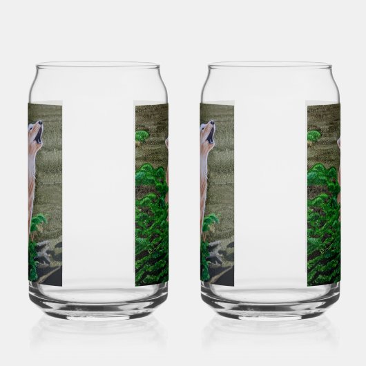 Howling Coyote Blikvorm Glas (Rechts)
