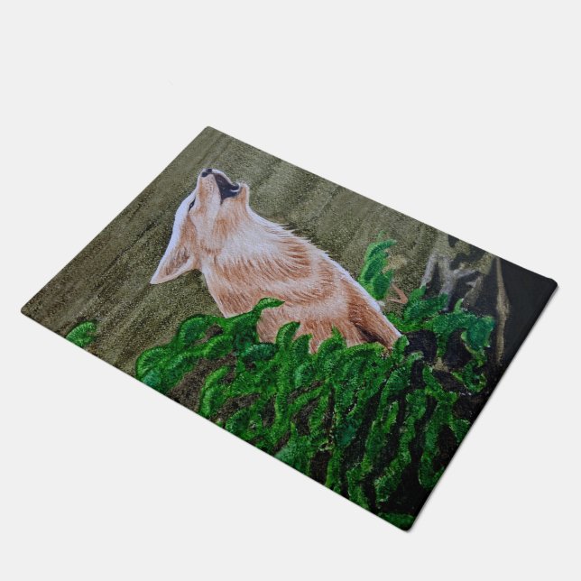 Howling Coyote Deurmat (Schuin)